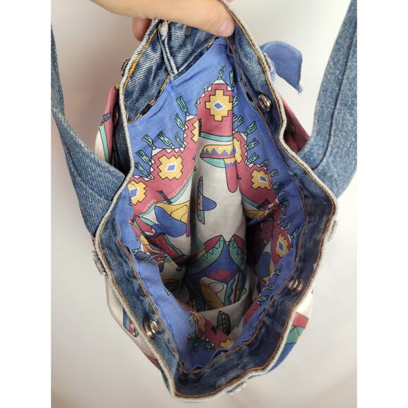 Vintage Denim Y2K Shabby Chic Boho Crossbody Shoulder Strap Handbag - Picture 10 of 10